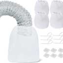 Dryer Vent Lint Catcher Bags 4 Set, Lint Trap Catcher and Filter Bag for Lint and Dust Catching, Indoor Outdoor Ventless Dryer Vent Cleaning Kit