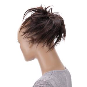 CAISHA XXL Hairpiece Scrunchie Updo Voluminous Slightly Wavy Messy Bun Dark Brown G7F