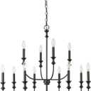 ML Lighting 29612-MB Savanne 12-Light Chandelier Ceiling Light in Matte Black Finish, 34-Inch