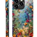 ZHEGAILIAN Case for iPhone 11 Pro,Embroidered Wildflowers for 2 in 1 Hard Shell + Soft Silicone,Shockproof Bumper Drop Protective Case for iPhone 11 Pro