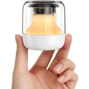 Babelio Pocket Glow White Noise Sound Machine - Upgraded 7 Color Night Lights, 20 Non-Looping Sounds, Timer & Memory Function, Portable for Adults & Babies, White