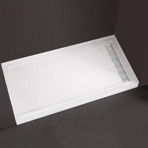 MORVANO Shower Base 60" x 32" Right Drain, Shower Pan Kit With Stainless Steel Cover, Non-Slip Acrylic in White, Brush Nickel for Bathroom