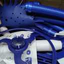 VINGLI Pool Vacuum Cleaner Automatic Sweeper Swimming Pool Creepy Crawler Vacuum with 33FT Hoses (Navy Blue&White)