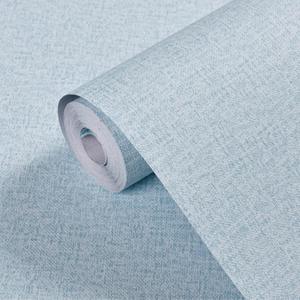 Yancorp Textured Fabric Light Blue Peel and Stick Wallpaper - Faux Grasscloth, Linen, Removable - 24"x197" Counter Top Liners