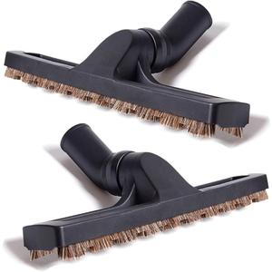 2Pcs Upgraded Vacuum Floor Brush Universal Vacuum Hardwood Brush 1 1/4 inches Durable Vacuums Hard Floor Brushes Multi Vacuum Accessories with Horse Hair Soft Bristles Attachment for Shop Vac