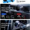 LISEN for 15W MagSafe Car Mount Charger,MagSafe Charger,Wireless Car Charger,Magnetic Phone Holder for Car,Phone Holders for Your Car Accessories for Women Men Jeep Ford F150 for iPhone 17-12,Samsung (Black)