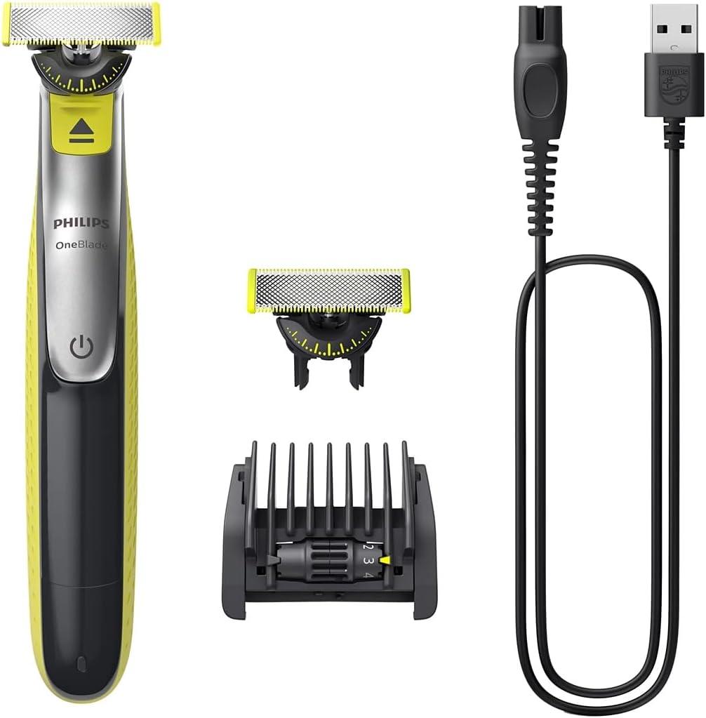 PHILIPS Shaver OneBlade 360 Face, Hybrid Electric Beard Trimmer and Shaver with 5-in-1 Face Stubble CombQP2730 20 (QP2730/20)