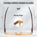 2 x AABV Oversized Funky Reading Glasses for Women/Men Readers,Blue Light Blocking with Spring Hinges,Anti UV Ray/Glare/Eyestrain (4-pack Mix)