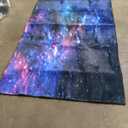 kxry 2 * 3 Feet Galaxy Soft Area Rugs for Kids Girls Boys Blue and Purple Outer Space Starry Sky Universe Floor Carpet for Living Room Bedroom Dorms Nursery Rooms Home Decor Aesthetic