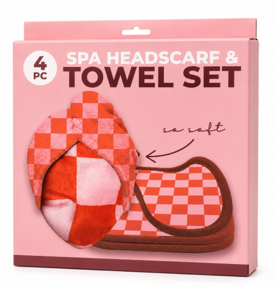 4pcs Microfiber Hair Towel Wrap for Women – Ultra Absorbent Microfiber Bath Towels for Wet, Curly, Long or Short Hair – Anti-Frizz Hair Wrap, Great Hair Care Gifts for Women, Pink/Red
