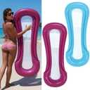 Teyva Daily 8 Pcs 2/4/8 Pcs Inflatable Pool Lounger Float Pool Hammock Floats Adult Inflatable Lounge Chair 23 x 62 Inch Comfortable Floating Seat Swimming Pools Beach Relaxation Favor, Purple, Blue
