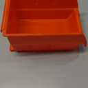 Ultrawall Wall Mounted Storage Bins, Plastic Hanging Storage Organizer Bins, Garage Tool Storage System for Screws, Nuts, Bolts, Nails, and Small Hardware Parts, 12x bins & 3 x rails, Orange