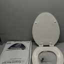 KOHLER 20454-96 Ridgewood Elongated Soft Close Toilet Seat, Quiet Close, Wood Toilet Seat, Home Essentials, Biscuit