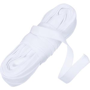 uxcell 10 Yards Corset Boning Casing, 1/2"(12mm) Nylon Plush Boning for Sewing, Bra Cover Casing Elastic Band Tape for Lingerie Wedding Bridal Gown Dress, White
