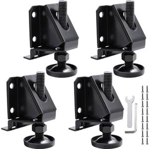 DkOvn 4/8/16 Pack Heavy Duty Leg Leveler, 2-inch Adjustable Height, for Furniture, Table, Cabinets (Black)