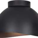 Canarm Henlee 2-Light Flush Mount Ceiling Light, 11-Inch Matte Black Finish, Uses 60W Type A Bulbs, Easy Installation, Modern Lighting for Bedroom, Hallway or Entryway