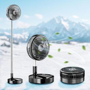 Portable Table Fan, Rechargeable Personal Fan with 48-Hour Battery, 3 Speeds, 120 Oscillation, USB-C Charging, Compact & Lightweight for Home, Office, Travel, and Outdoor Use (Black)