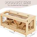 Wooden Hamster Cage with Acrylic Board Base, 39.4"