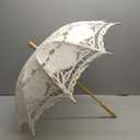 Lace Parasol Umbrella Vintage Wedding Bridal Lace Umbrella for Decoration Photo Tea Party 32 Inch Adult Size (Red)