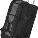 32-inch Rolling Duffle Bag with Wheels and Handle, 105L-130L Expandable Water-resistant Travel Bag, Foldable Travel Bag with 3 Spinner Wheels(Grey,XL)