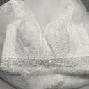 Abaowedding Women's Wedding Dress for Bride Lace Applique Evening Dress V Neck Straps Ball Gowns White US 12