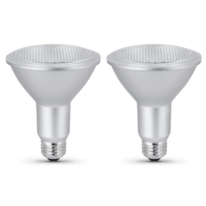Feit Electric PAR38 LED Bulb, 120W Equivalent, Non Dimmable, 3000k Bright White, 1400 Lumens, 22 Year Lifespan, E26 Base, PAR38 Flood Light Bulb, CRI 90, Damp Rated, 2 Pack, PAR38DM/1400/930CA