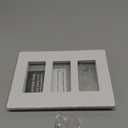 BESTTEN 2 Pack 3-Gang Screwless Decorator Wall Plate, Decorative Outlet Cover, Decor Switch Plate, USWP6 Snow White Series, H4.69 x W6.54, Polycabonate Thermoplastic (Standard Size Gloss Snow White)