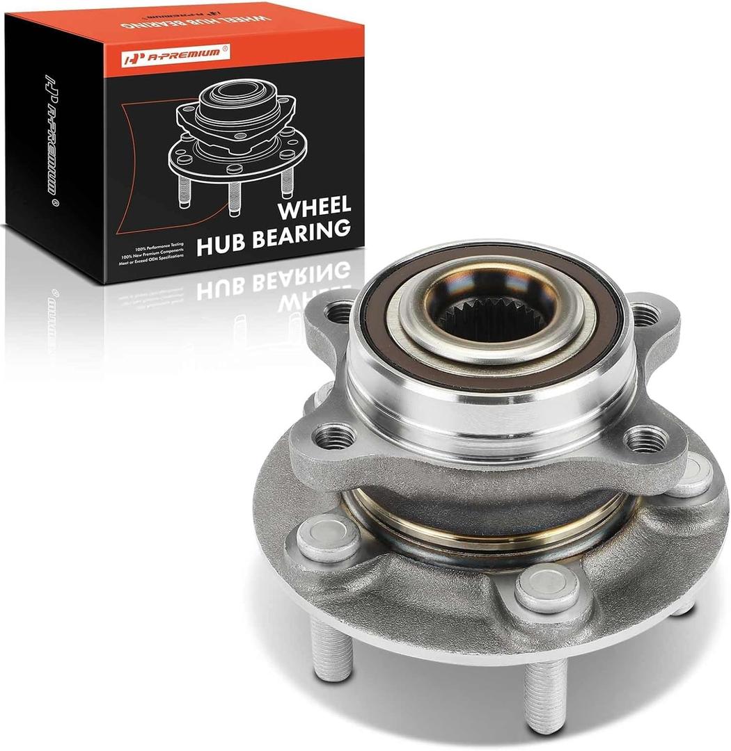 A-Premium Front Wheel Bearing and Hub Assembly with 5-Lug Compatible with Ford and Lincoln Models - Fusion 2013-2020, MKZ 2013-2016, Police Responder Hybrid 2019-2020, SSV Plug-In Hybrid 2019-2020