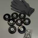 Luggage Suitcase Replacement Wheels 2.36" Diameter 8 Pcs 0.55" Thickness with Ball Bearings Wear-Resistant Mute Rubber Swivel Caster Repair Kits for Luggage Bags Trolley Case