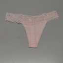 voenxe Seamless Thong for Women,No Show Lace Underwear,Ladies Breathable Comfort Panties Soft Laser Cut Undies,Tanga,5-Pack (Medium, Basic)