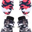 SATINIOR 2/6 Pairs Winter Snow Mittens Kids Toddlers Waterproof Warm Ski Gloves for Boys Girls Children Toddlers Baby (3-5 Years, Rose Red, Gray)