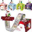 5PCS Christmas Surprise Money Box for Cash Gift, Merry Christmas Money Gift Box with Card and Cash Holder for Kids Adults, DIY Fun Holiday, Includes 250Pcs Transparent Bag (5pcs Red Green Blue Purple Pink)