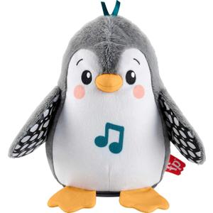 Fisher-Price Baby Tummy Time Toy Flap & Wobble Penguin, Plush with Music & Motion for Sensory Play Newborns Ages 0+ Months (Small)