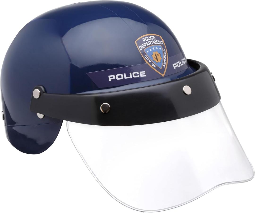 Dress Up America Police Helmet with Visor - Costume Police Hat for Kids - Cop Accessory Hat