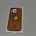 for iPhone 16 Pro Max Leather Case with Stand, Anti-Slip Grip Ring, Fits for MagSafe (Brown, IP 16 Pro Max-6.9inch)