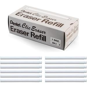 Pentel Refill Erasers For Clic Eraser, Contains 24 Erasers (ZER-2)
