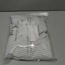 Latuza Women's Seersucker Capri Pajama Set Cotton Button Up Top Capris Pj Set (White, M)