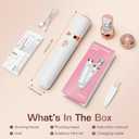 Epilator,Facial Hair Removal for Women,PluxyEpil 2-in-1 Gentle Root Removal for Coarse & Fine Hair,2026 New Upgrades Rechargeable Shaver Electric Depiladora for Face/Legs/Bikini Smooth Skin (White)