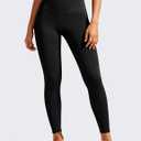Bluemaple High Waisted Leggings for Women - Tummy Control Pants Non See Through Workout Soft Yoga Pants for Running Plus Size (Black)
