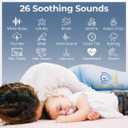 2 x White Noise Sound Machine - Gradient Mode Lumi Egg, Portable Sound Machine with Bluetooth, 26 Soothing Sounds, Night Light, Timer, Noise Canceling for Baby, Adults, Home, Travel & Nursery Gift