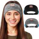 2-Pack Sleeping Headphones, Headband Headphones with Ultra-Thin HD Stereo Speaker, Bluetooth Headband for Sports, Workouts, Insomnia, Yoga, Air Travel, Meditation - Black&Grey