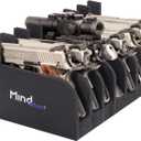 MIND&ACTION Foam Pistol Rack for Gun Safe, Gun Cabinet Accessories, Pistols Holder Storage Organizer, Revolver Firearm Handgun Rack Stand Display