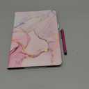 iPad mini 5 Case Mini 4 Mini 3 2 Cover, FANCITY Smart Wake Sleep Flip Stand Case Soft PU Leather Protective Case with Card Slot Pen Holder for Apple iPad mini 1 2 3 4 5 - Pink Marble