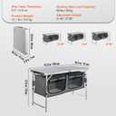 VEVOR Camping Kitchen Station, 3 Adjustable Height Folding Outdoor Camp Cooking Table with Storage Organizer, Quick Set-up for Patio BBQ Picnic Glamping Traveling, Quick Installation for Picnic Bbq Beach Traveling