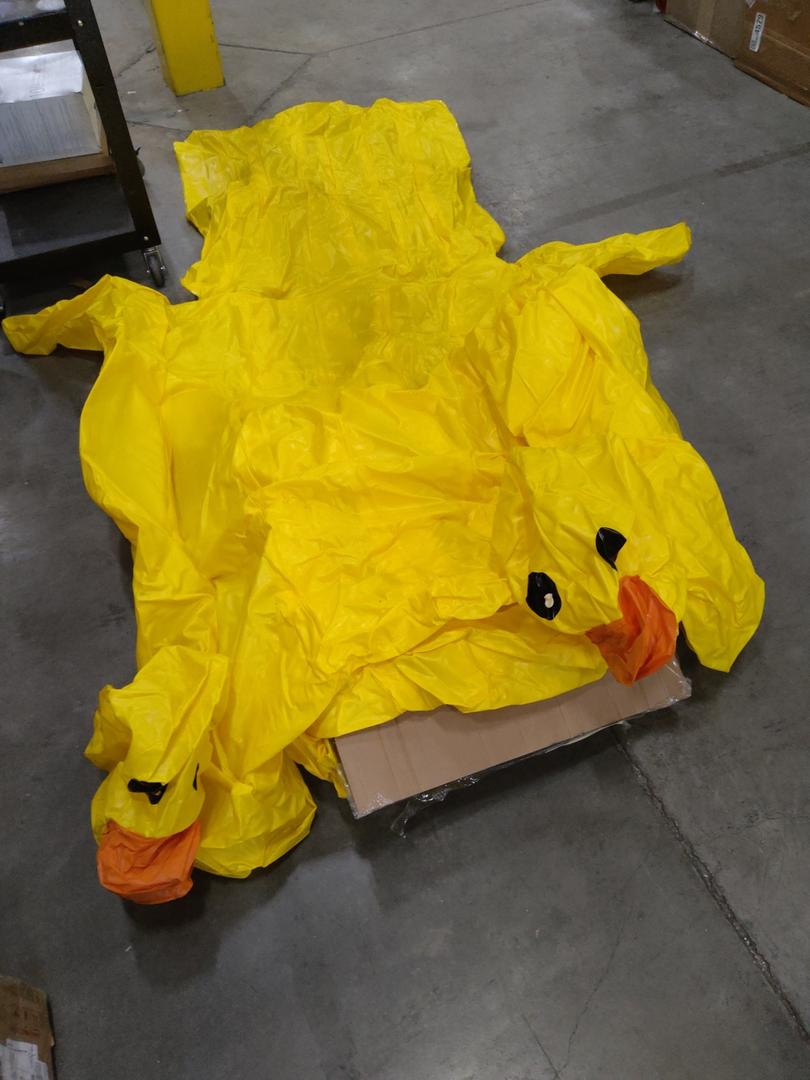 Rubber Inflatable Duck with 2 Heads, 96x36 In