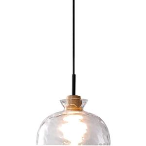 LTBFDDC Farmhouse Small Pendant Lights Kitchen Island, Adjustable Height Hanging Ceiling Lamp Handblown Glass Dome Clear Hammered Shade For Dining Living Room Hallway Entryway Mini Chandelier Lighting
