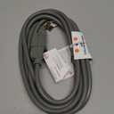 Zorky 10ft Outdoor Extension Cord for Christmas Decorations - 16/3 Heavy Duty SJTW Waterproof Gray Electrical Cable with 3 Prong Grounded Plug for Safety, Great for Lawn and Major Appliances