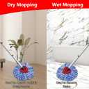 Spin Mop Replacement Heads Compatible with O Cedar RinseClean 2 Tank System, 6 Pack Mop Refills Microfiber Mop Replace Heads, Deep Cleaning for All Flooring, Machine Washable and Easy to Install