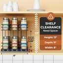 Mystozer Pull Out Spice Rack Organizer for Cabinet, Slide Out Spice Racks, Easy to Install Spice Cabinet Organizers, 7.4" Wx10.43 Dx8.26 H, 3 Drawers 2 Tiers(Black)