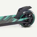 Amazon Basics Kids Kick Scooter, Foldable, Light Up Wheels, Adjustable Handlebar, Aluminum Frame, 3.9-Inch Wheels, Black/Teal